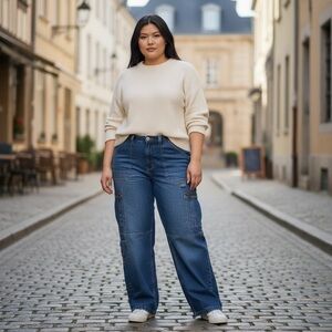 Vintage Blue Flare Jeans for Women
